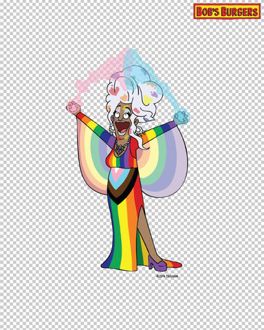 Bob's Burgers Pride - Cleavage to Beaver clear die cut sticker