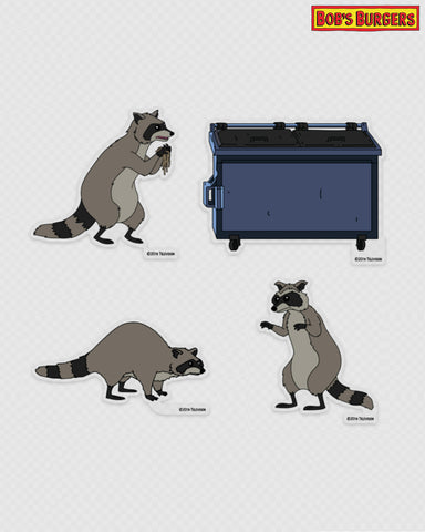 Bob's Burgers Alley Rascals Clear Die Cut Sticker Set