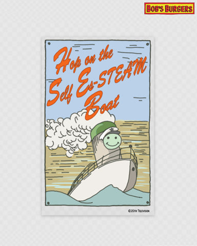 Bob's Burgers Self Es-steam Clear Die Cut Sticker