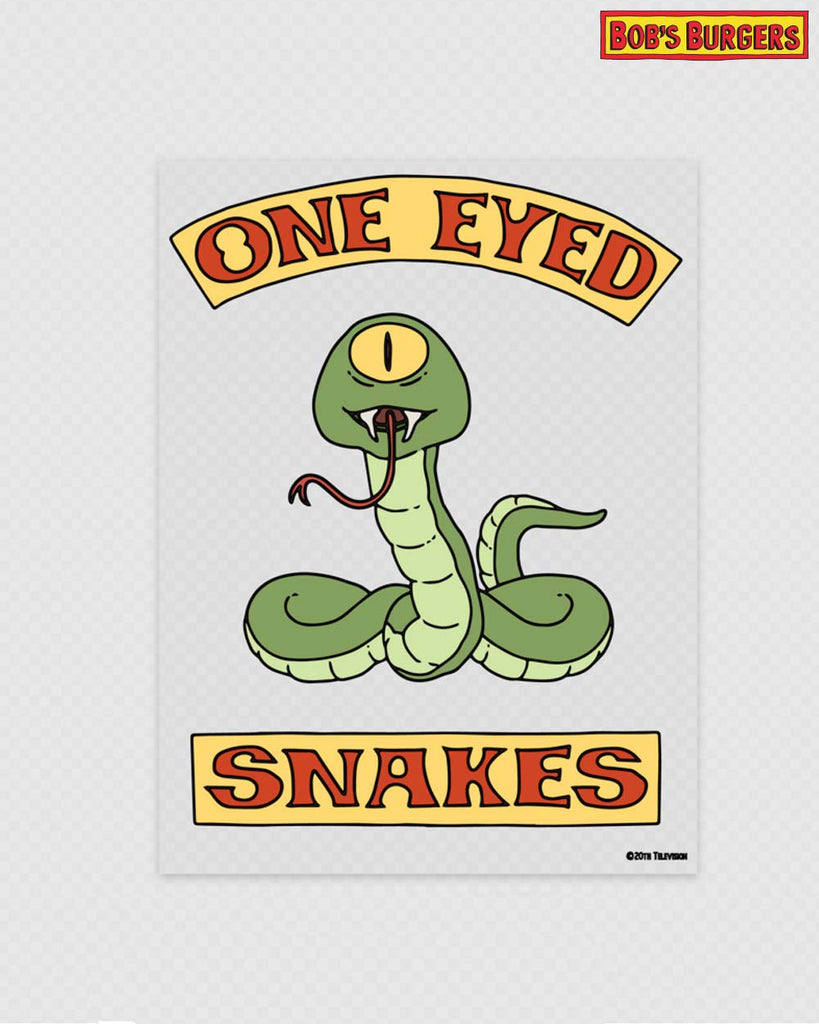 Bob's Burgers One Eyed Snakes sticker