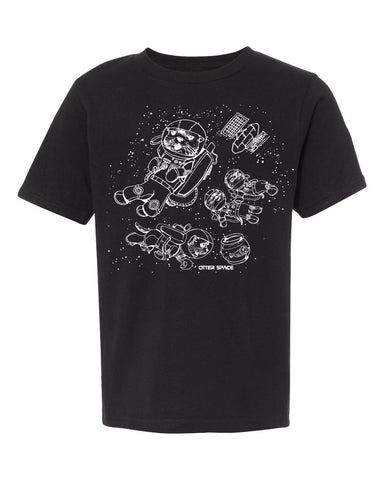 otter space tee - black - (youth) (CURRENTLY SOLD OUT)